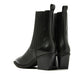 LIV LOUA METAL WESTERN BOOT BLACK LEATHER