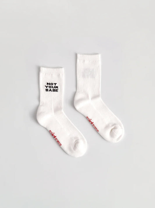 NOT YOUR BABE - STATEMENT SOCKS