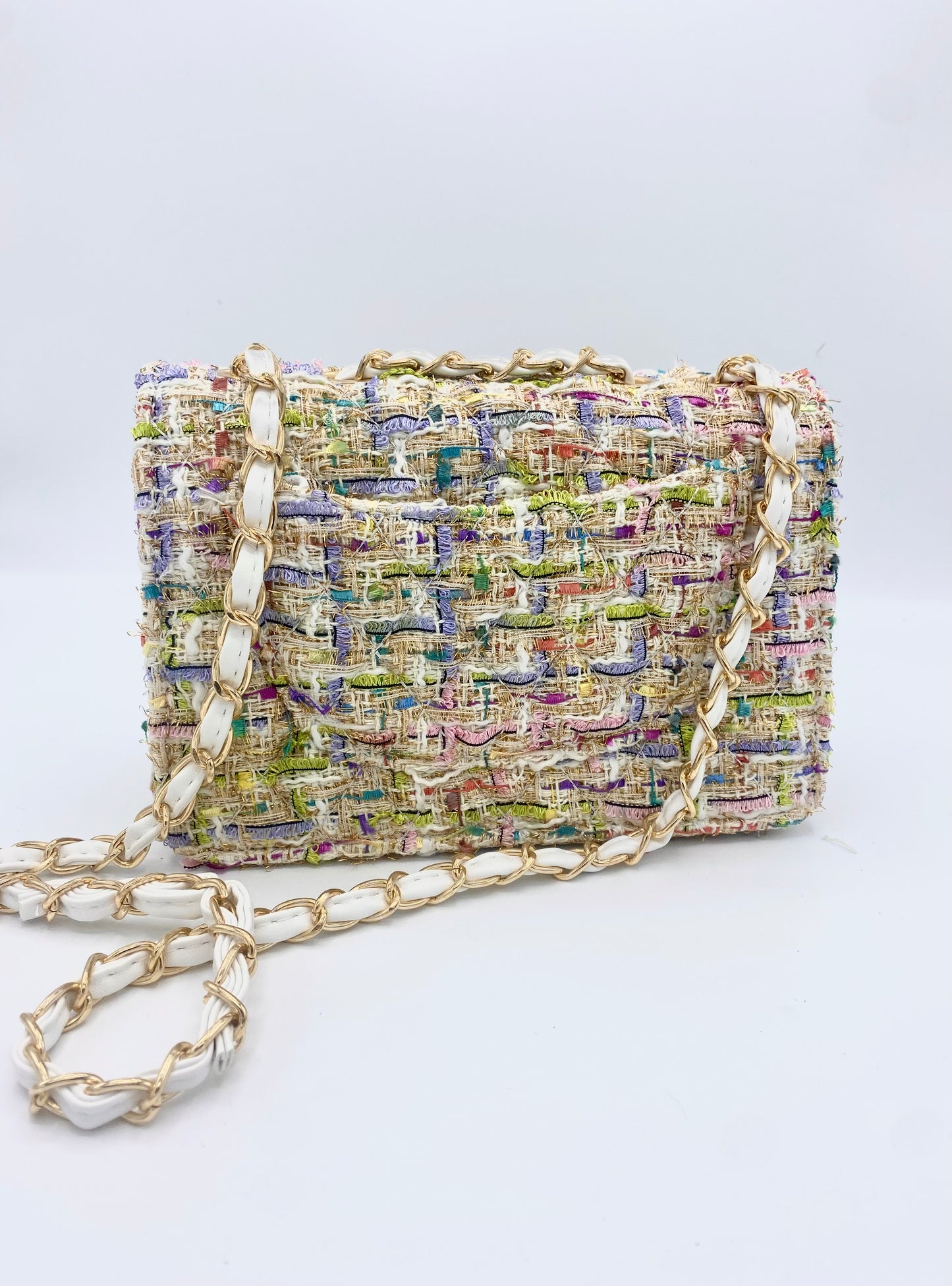 BOUCLÈ BAG WHITE MULTI