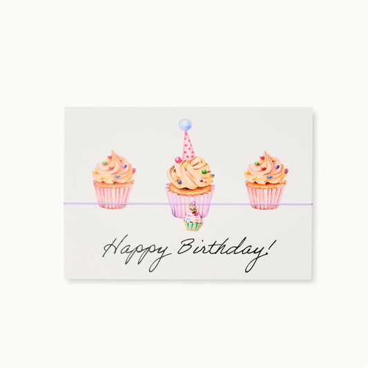 BRACELET-CARD: HAPPY BIRTHDAY CUPCAKE