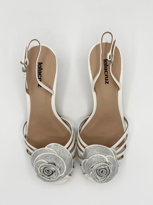 FLOWER BOMB HEEL WHITE