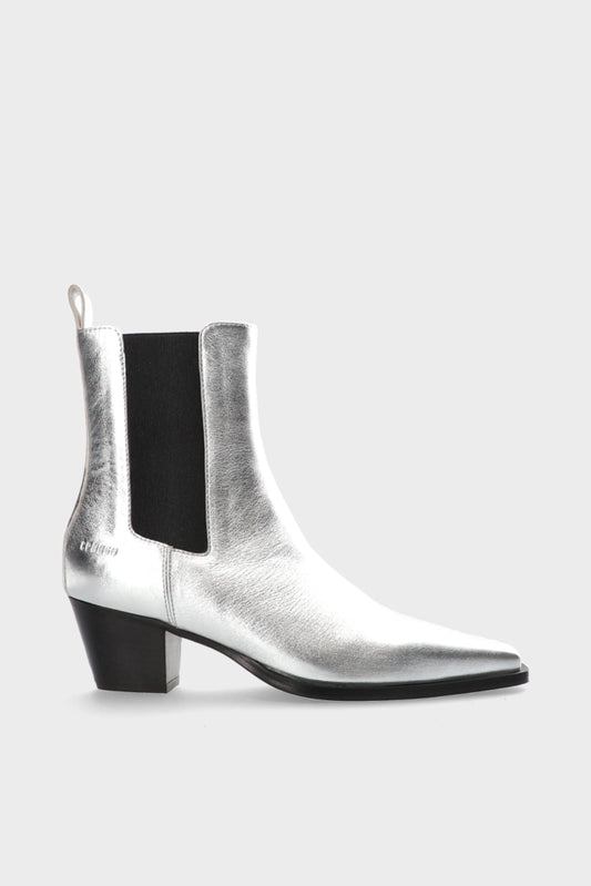 CPH247 LEATHER SILVER CHELSEA BOOT