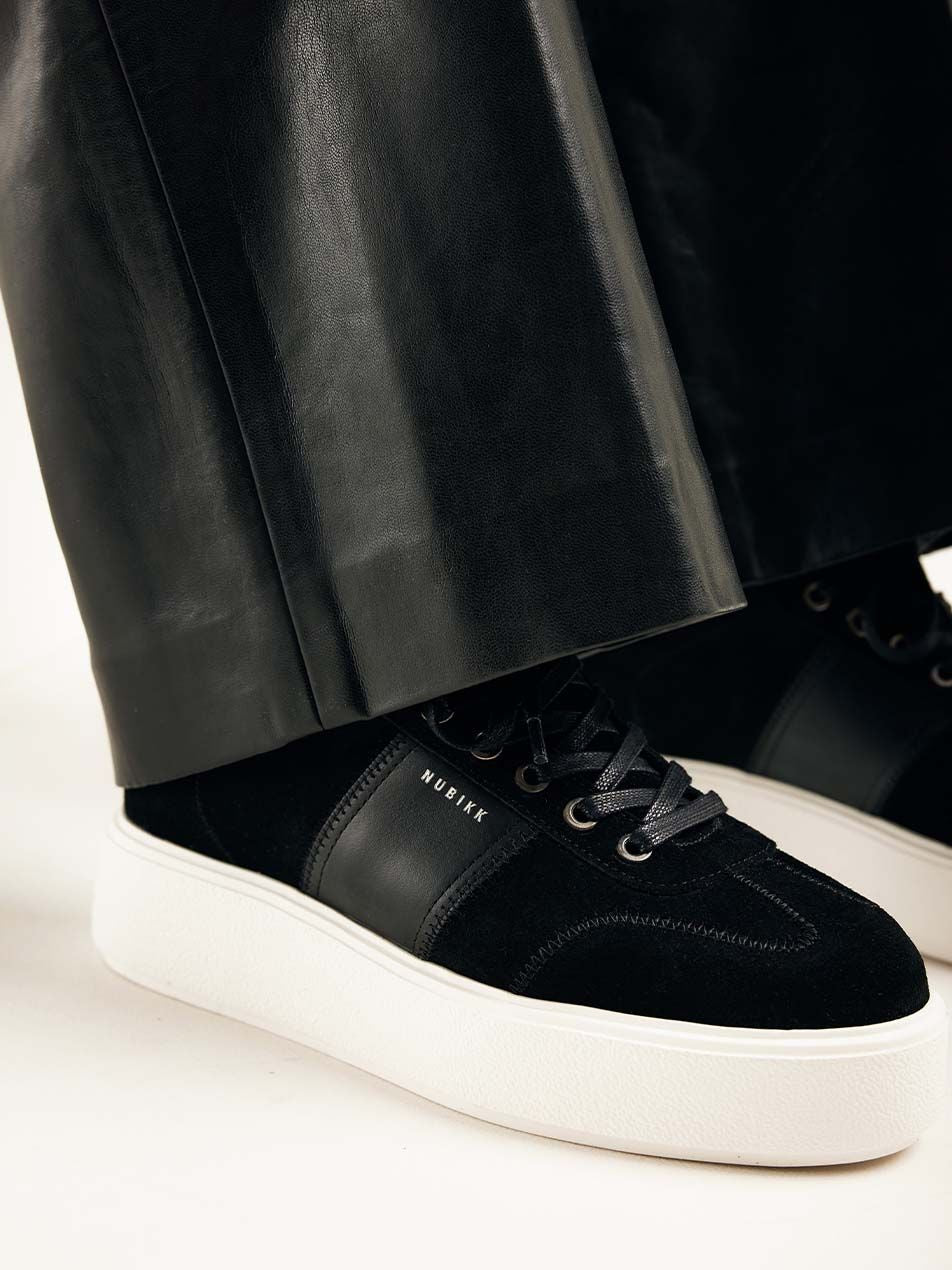 ELISE WING SUEDE SNEAKERS BLACK