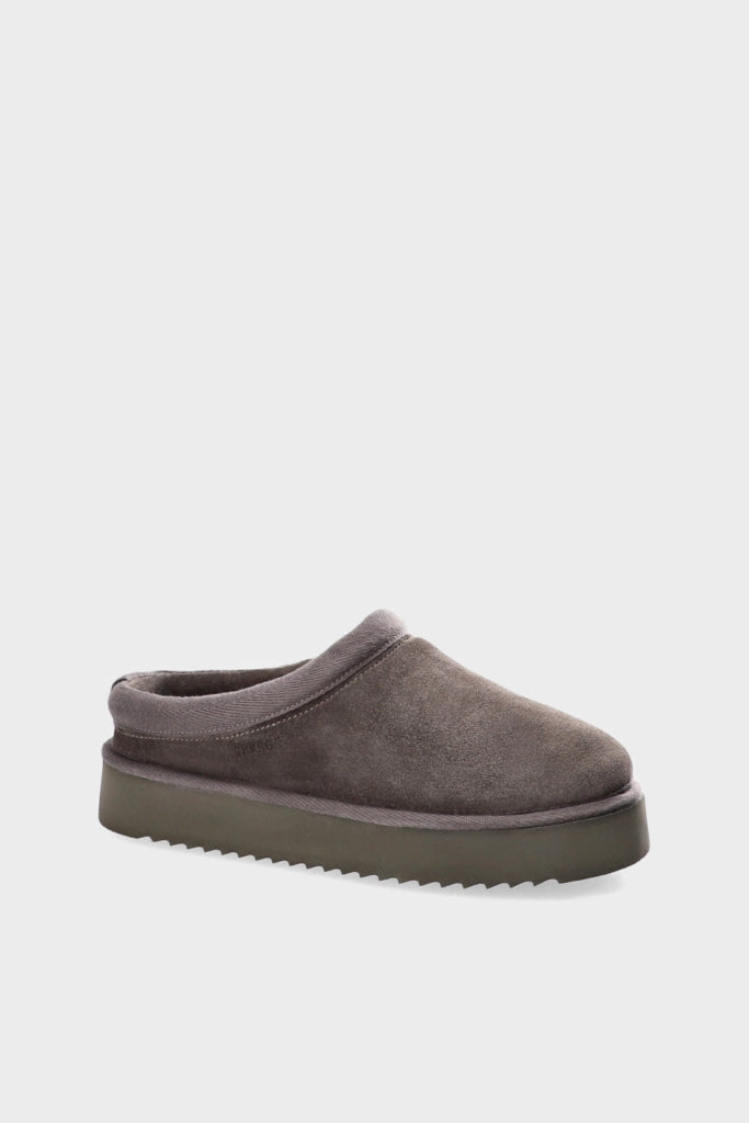 CPH249 CALF SUEDE SLIPPERS OFF BLACK GREY