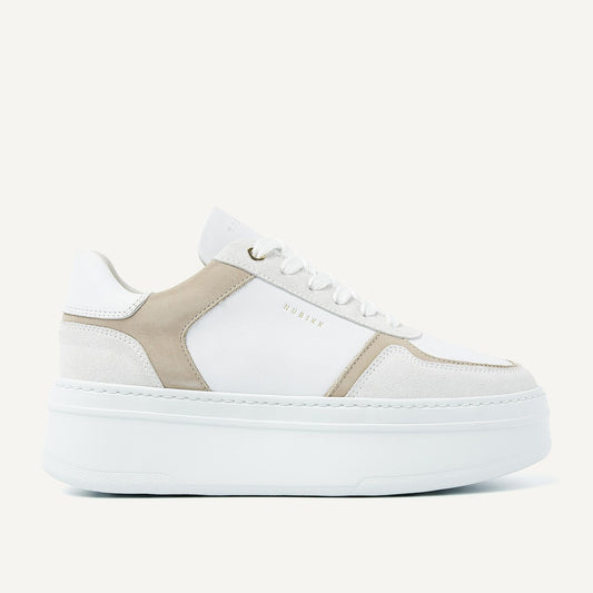 BAYOU PLATFORM SNEAKER WHITE TAUPE