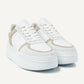 BAYOU PLATFORM SNEAKER WHITE TAUPE