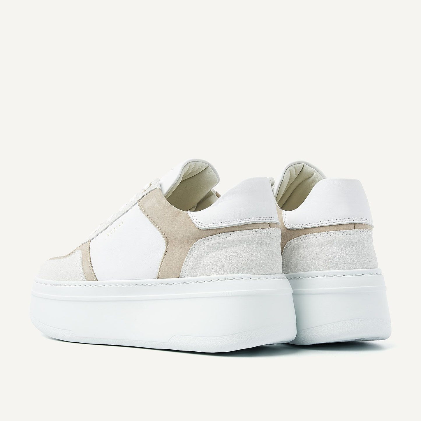 BAYOU PLATFORM SNEAKER WHITE TAUPE