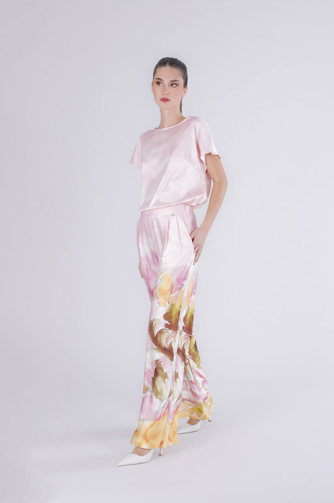 PALAZZO HOSE SATIN PINK