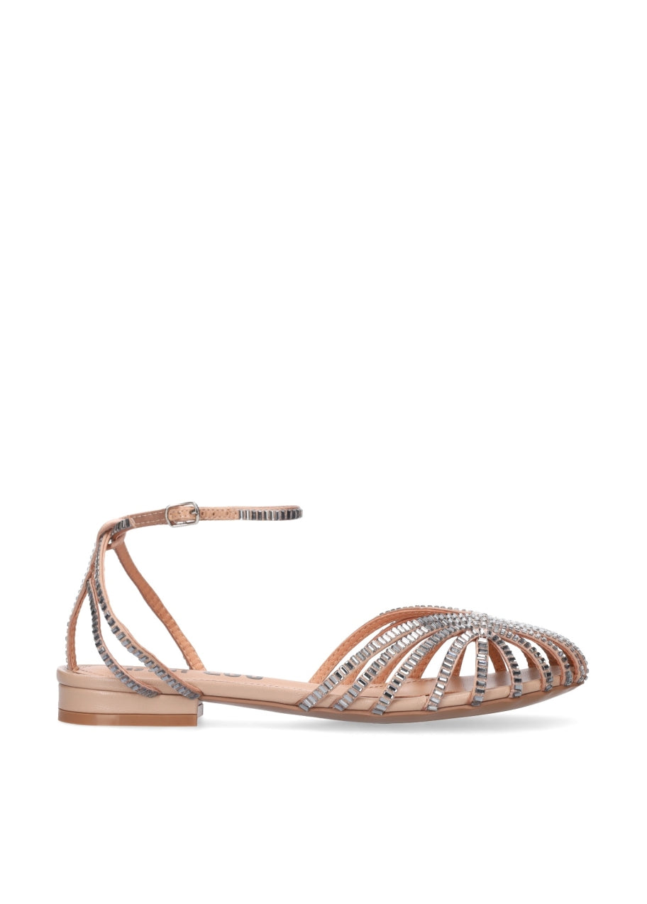 SERABI FLAT SANDALS NUDE