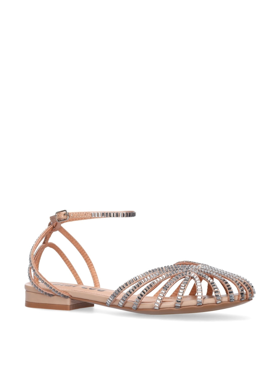 SERABI FLAT SANDALS NUDE
