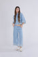 DENIM PANTS WIDE FLOWERS