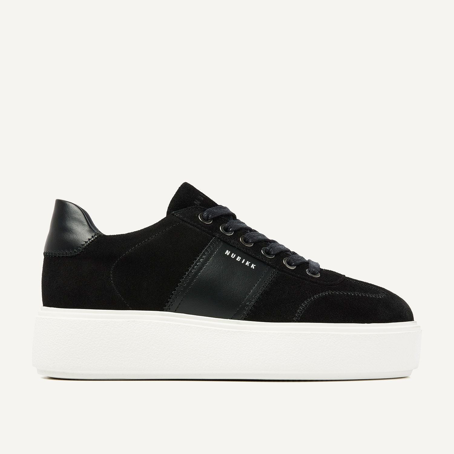 NUBIKK ELISE WING SUEDE SNEAKERS BLACK