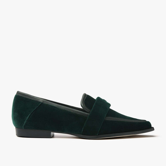 DELPHINE LOAFER GREEN VELVET