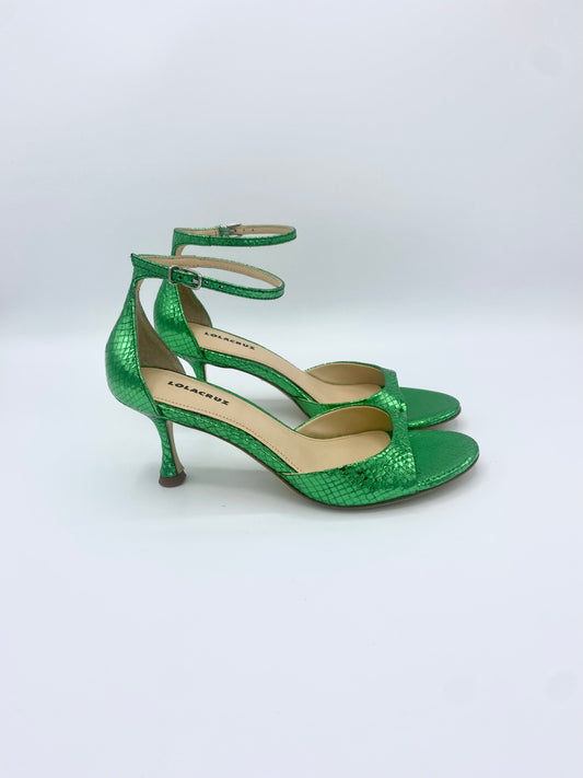 PETRINA METALLIC HEEL GREEN