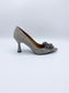 FLOWER PUMP SUEDE GRAY