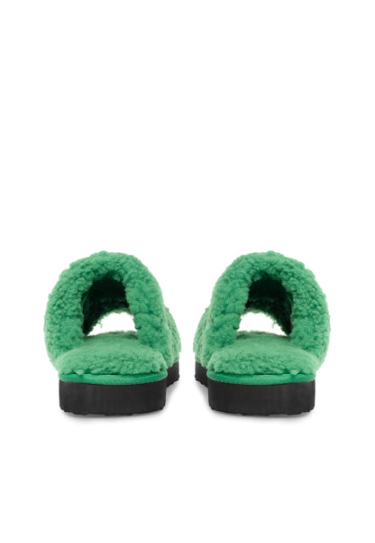 FUR SLIPPER GREEN