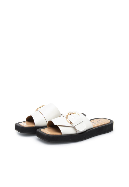 SELMA LEATHER SANDAL OFF-WHITE