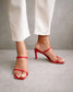 CANNES DARE TO RED LEATHER SANDAL