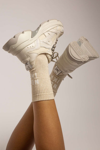 NOVA SOCKS BEIGE GLITTER
