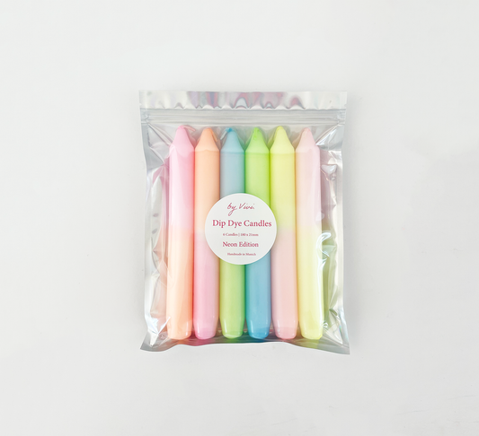 DIP DYE CANDLE SET NEON EDITION