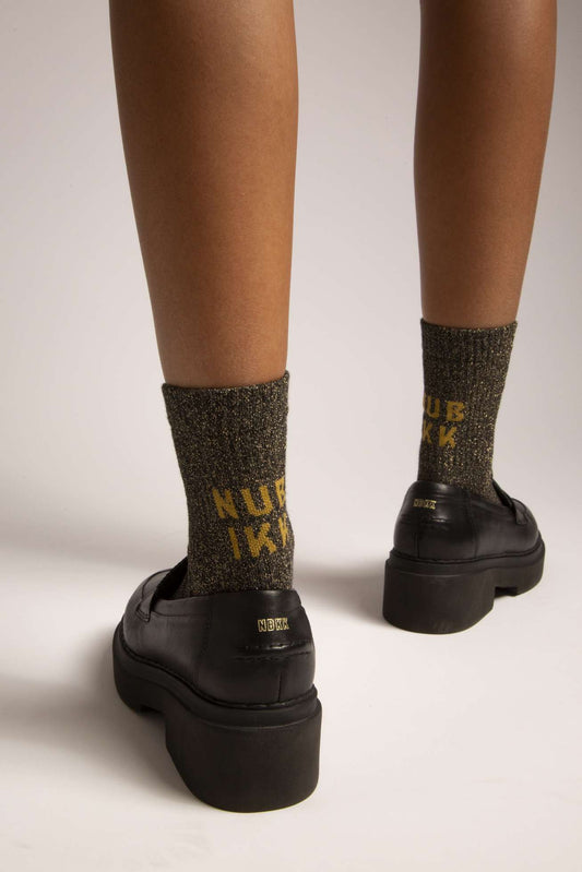 NOVA SOCKS BLACK GLITTER