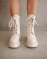 GLOBETROTTER IVORY LEATHER BOOT
