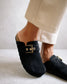 COZY BLACK SUEDE CLOG
