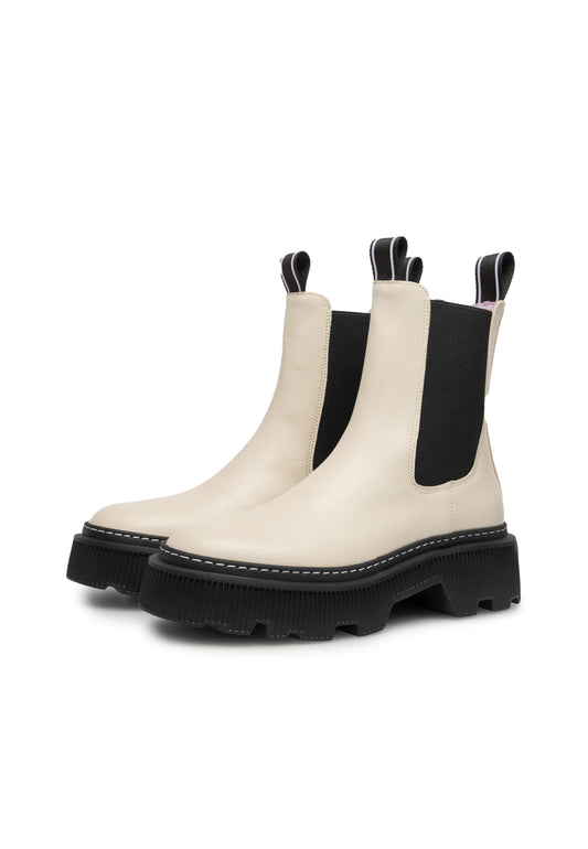 TRIXY LEATHER BOOT OFF WHITE