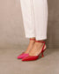 CINDERELLA RED AND PINK LEATHER HEEL