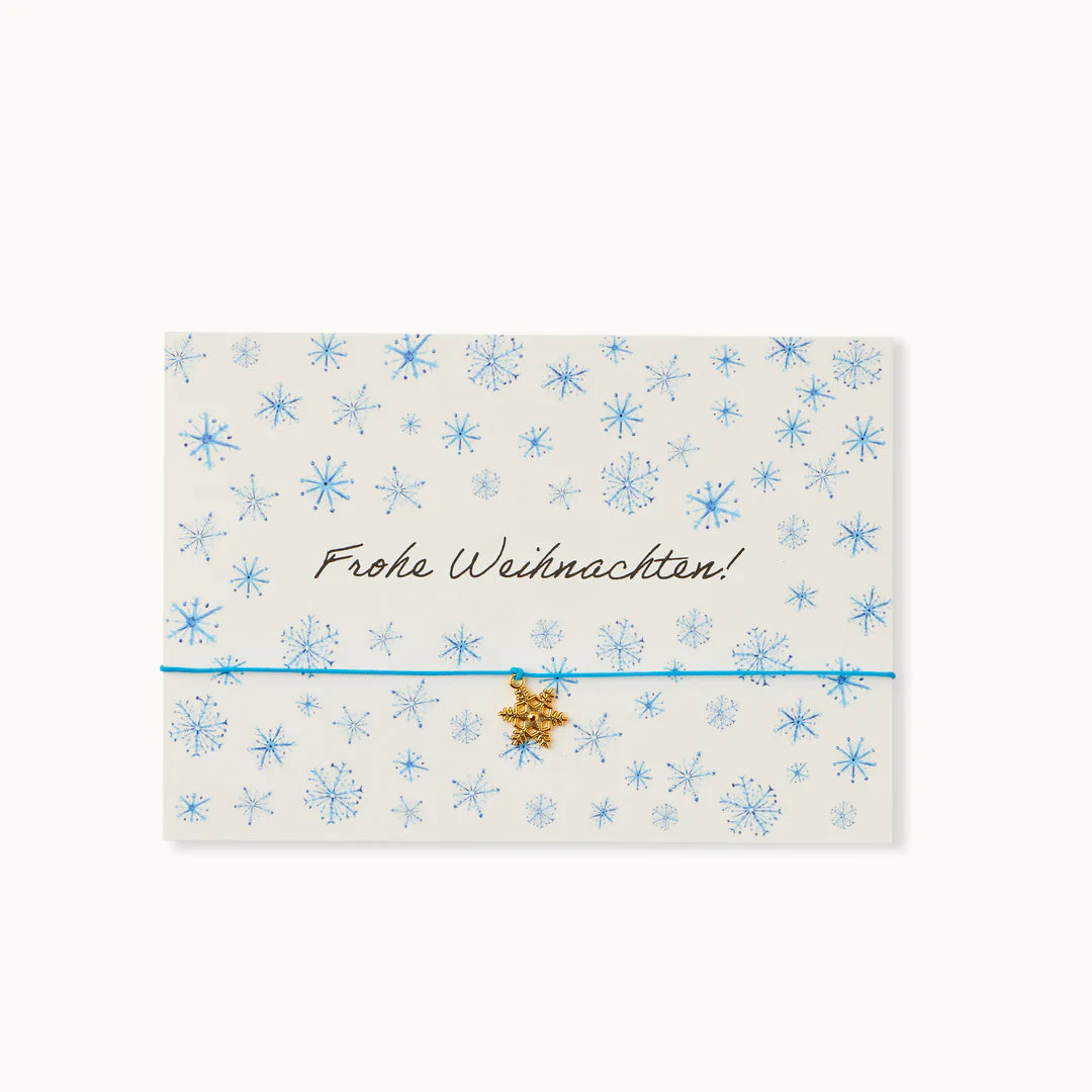 BRACELET CARD: MERRY CHRISTMAS BLUE