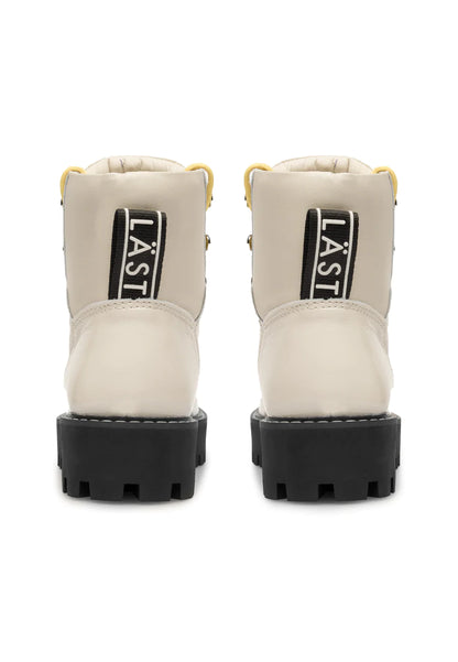 VERONA PATENT LEATHER OFF WHITE BOOTS