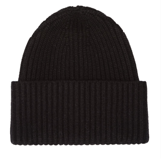 CASHMERE BEANIE ROMA BLACK